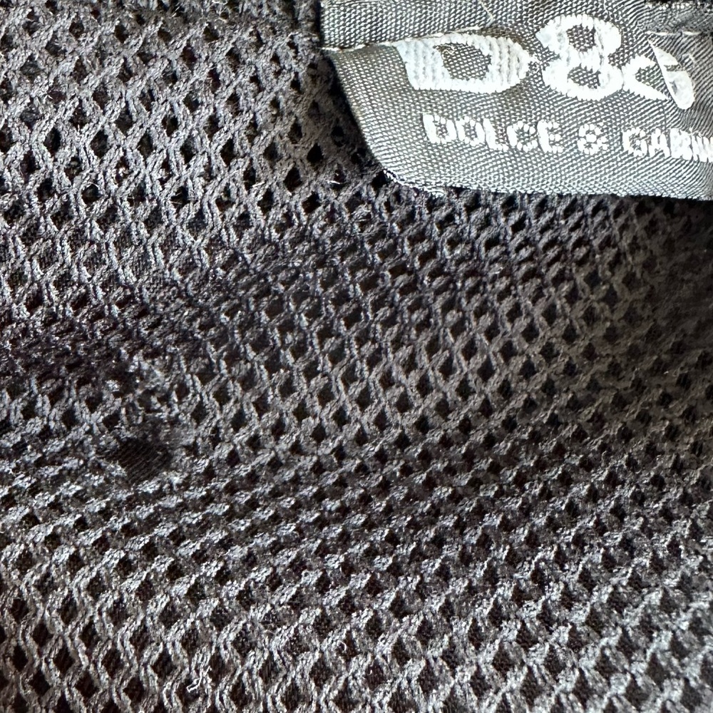 Dolce & Gabbana Vtg. Y2K black satin Bomber jacket embroidery Logo S - Picture 4 of 15